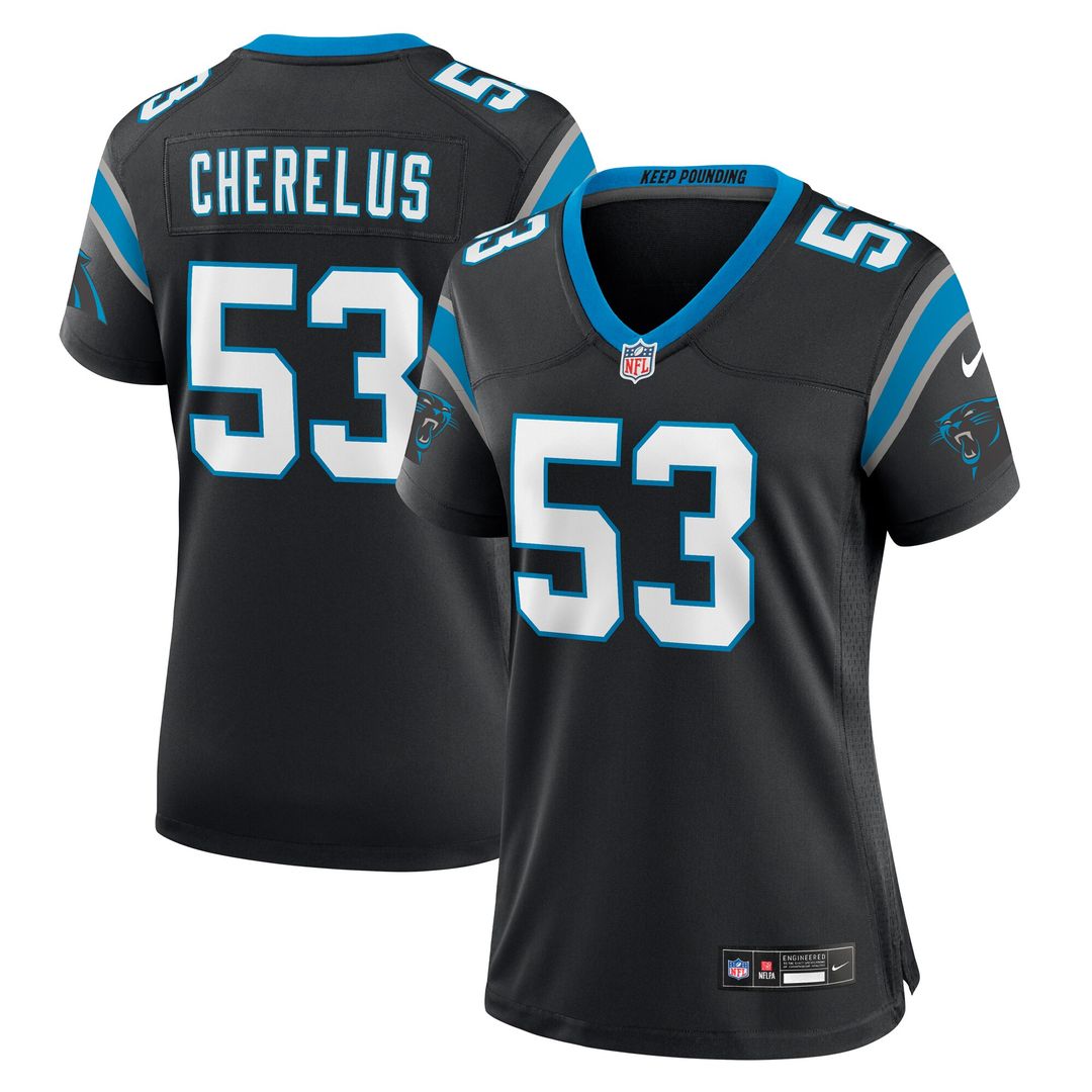 Claudin Cherelus Carolina Panthers Nike Women's Team Game Jersey - Black Official NFL Team Apparel Football Fan Gear