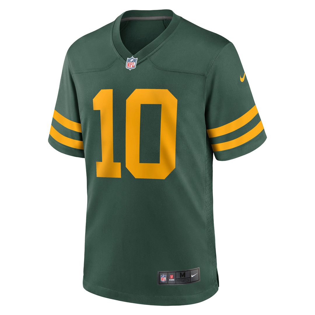 Jordan Love Green Bay Packers Nike Alternate Game Jersey - Green Official NFL Team Apparel Football Fan Gear