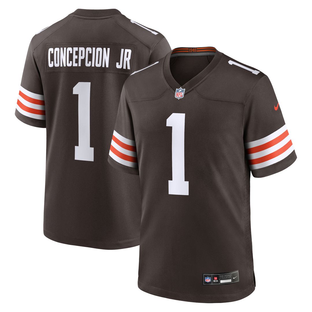 KC Concepcion Cleveland Browns Nike 2026 NFL Draft First Round Pick No. 24 Team Game Jersey - Brown Official NFL Team Apparel Football Fan Gear