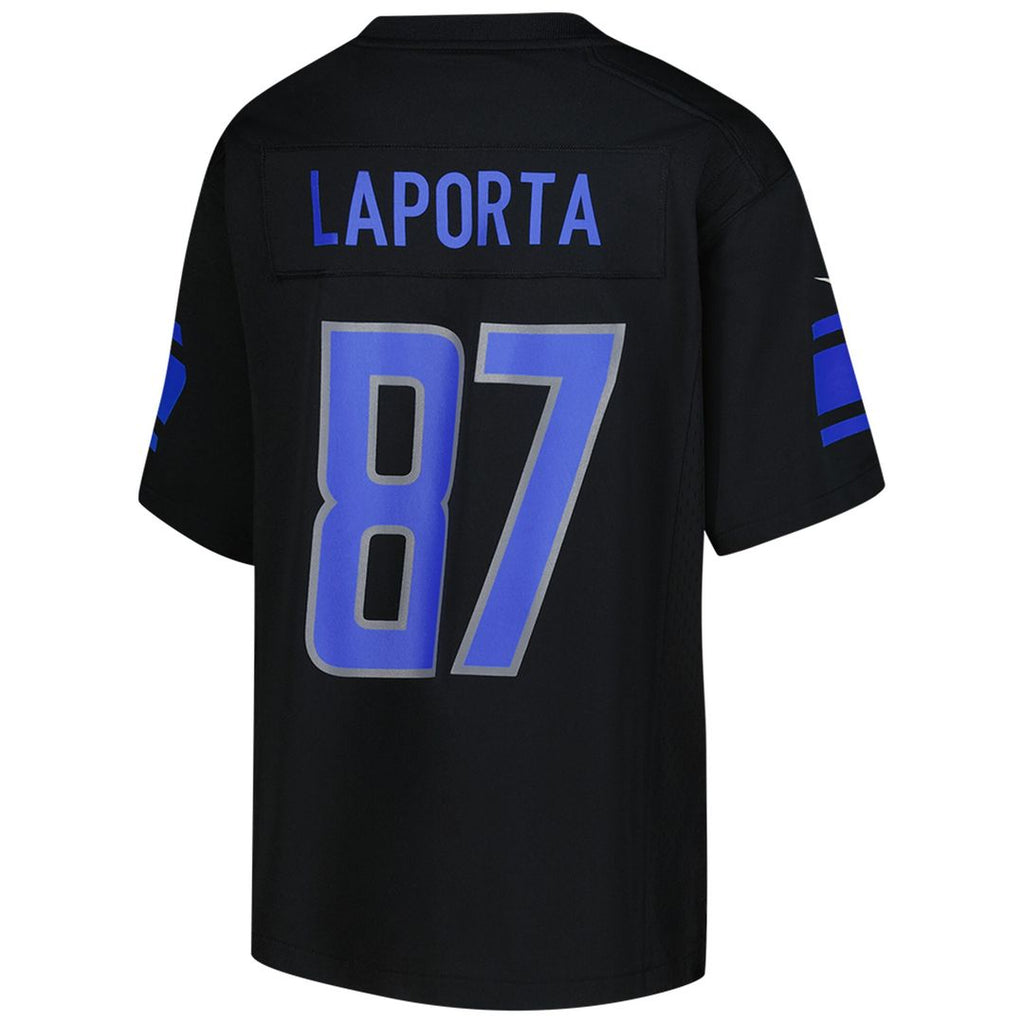 Sam LaPorta Detroit Lions Nike Youth Game Jersey - Black Official NFL Team Apparel Football Fan Gear