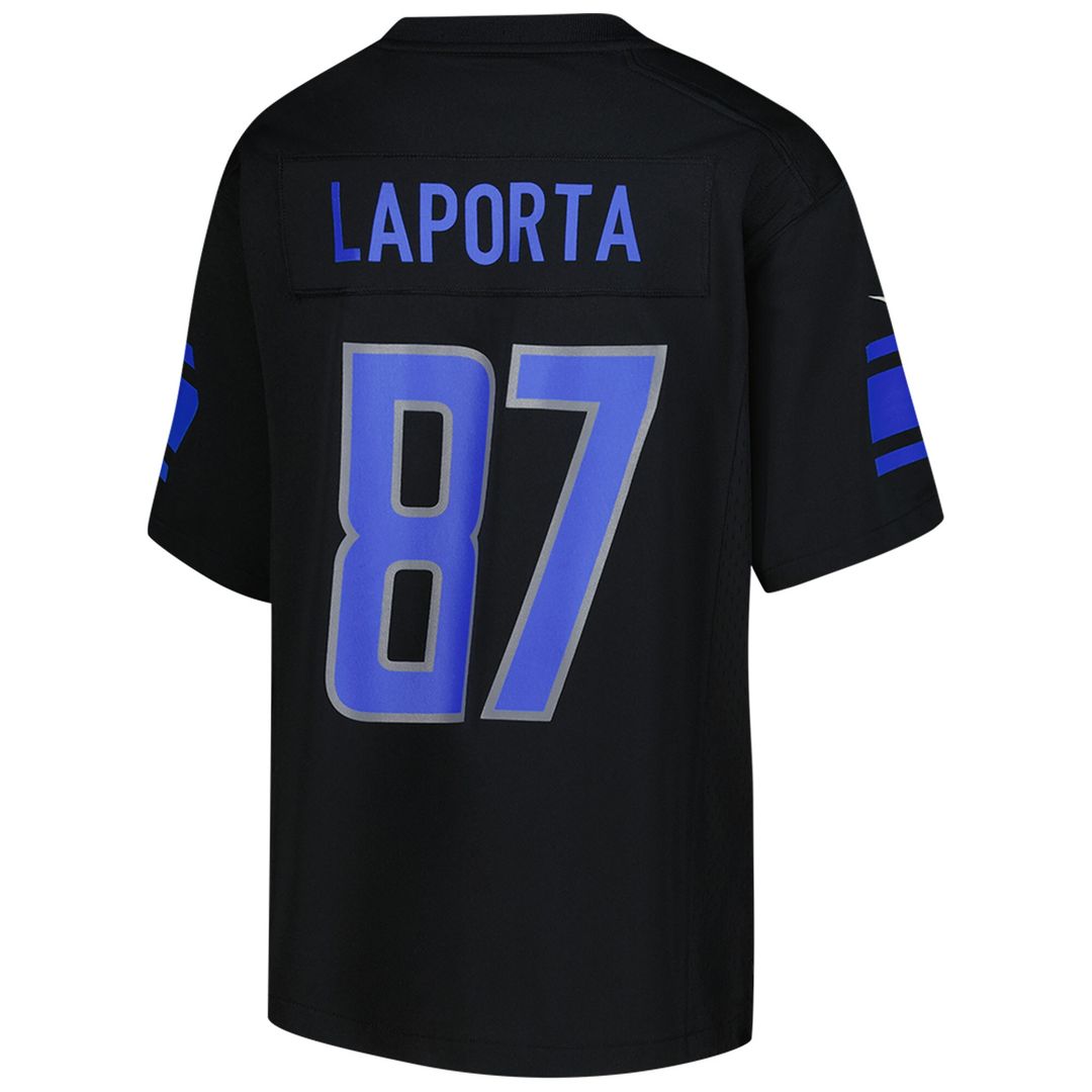Sam LaPorta Detroit Lions Nike Youth Game Jersey - Black Official NFL Team Apparel Football Fan Gear