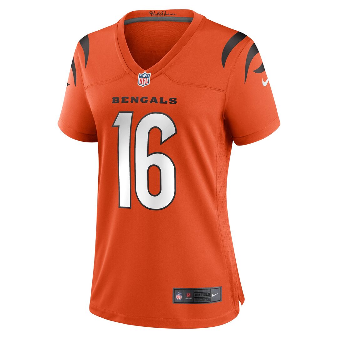 Joe Flacco Cincinnati Bengals Nike Women's Alternate Game Jersey - Orange Official NFL Team Apparel Football Fan Gear