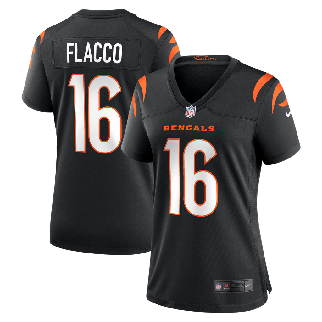 Joe Flacco Cincinnati Bengals Nike Women's Team Game Jersey - Black Official NFL Team Apparel Football Fan Gear