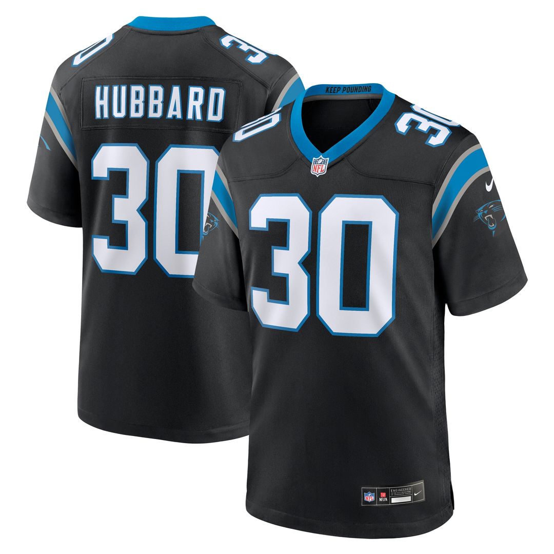 Chuba Hubbard Carolina Panthers Nike Team Game Jersey - Black Official NFL Team Apparel Football Fan Gear
