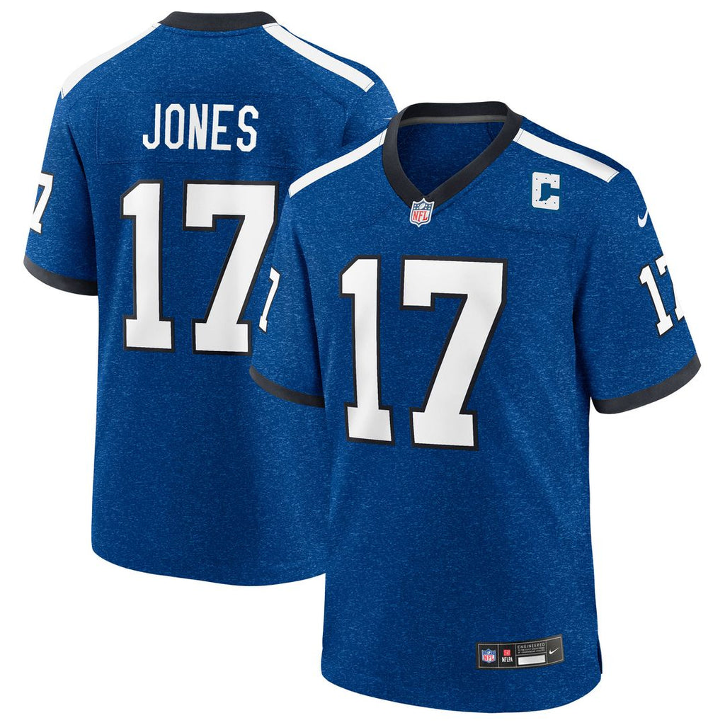 Daniel Jones Indianapolis Colts Nike Alternate 2 Indiana Nights Game Jersey - Heather Royal Official NFL Team Apparel Football Fan Gear