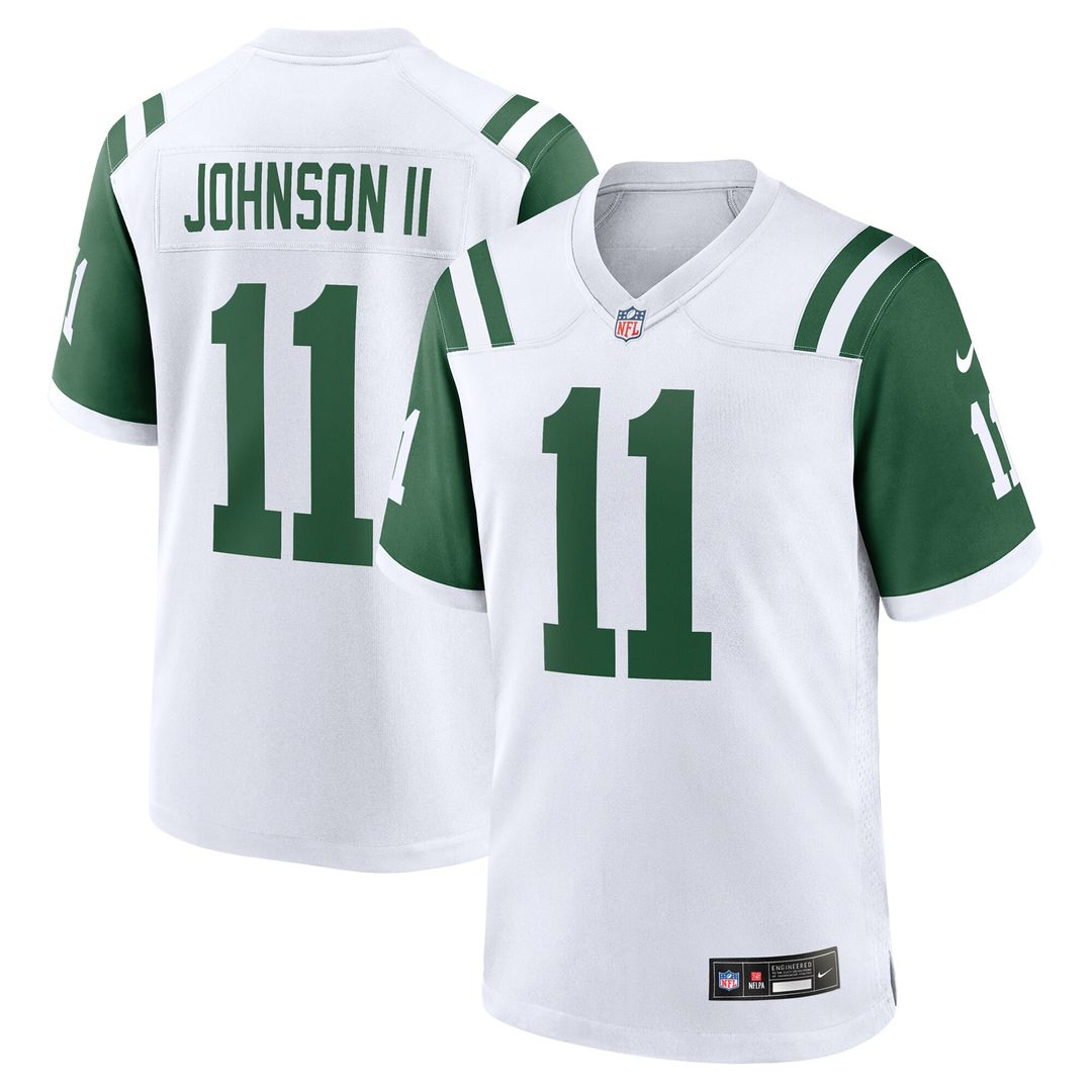 Jermaine Johnson II New York Jets Nike Classic Alternate Game Jersey - White Official NFL Team Apparel Football Fan Gear
