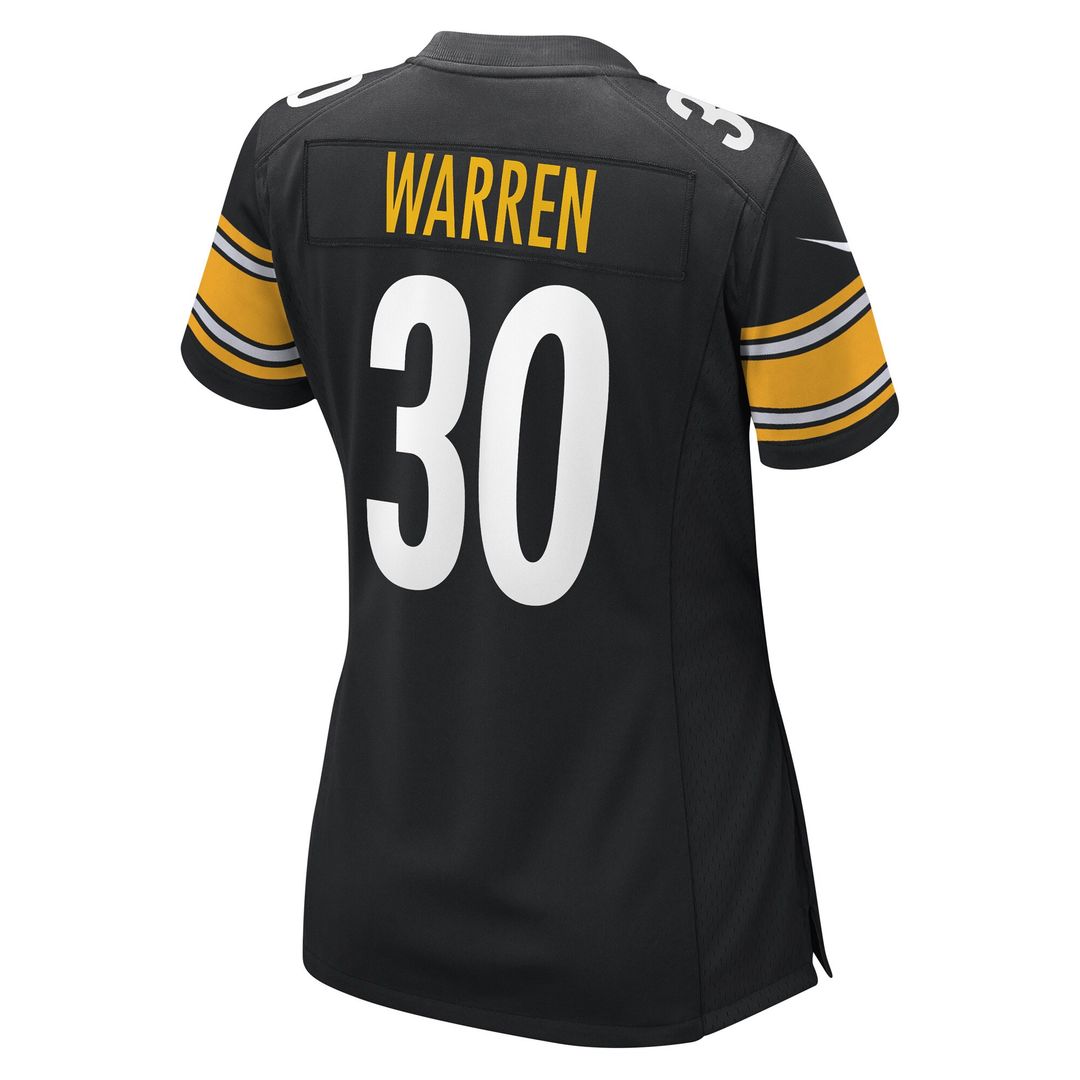 Jaylen Warren Pittsburgh Steelers Nike Women's Game Player Jersey - Black Official NFL Team Apparel Football Fan Gear