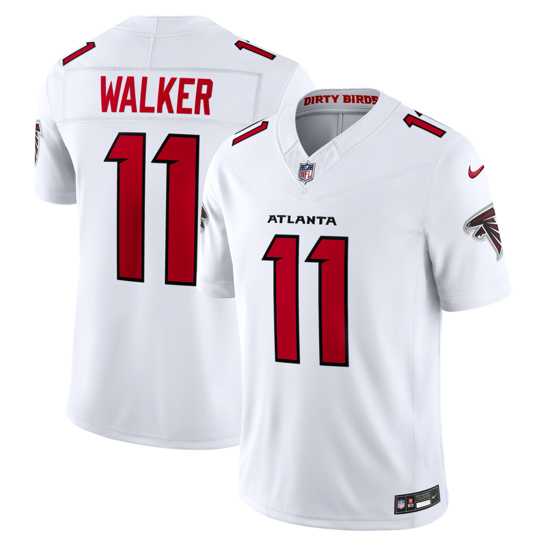 Jalon Walker Atlanta Falcons Nike Vapor F.U.S.E. Stitched Limited Jersey - White Official NFL Team Apparel Football Fan Gear