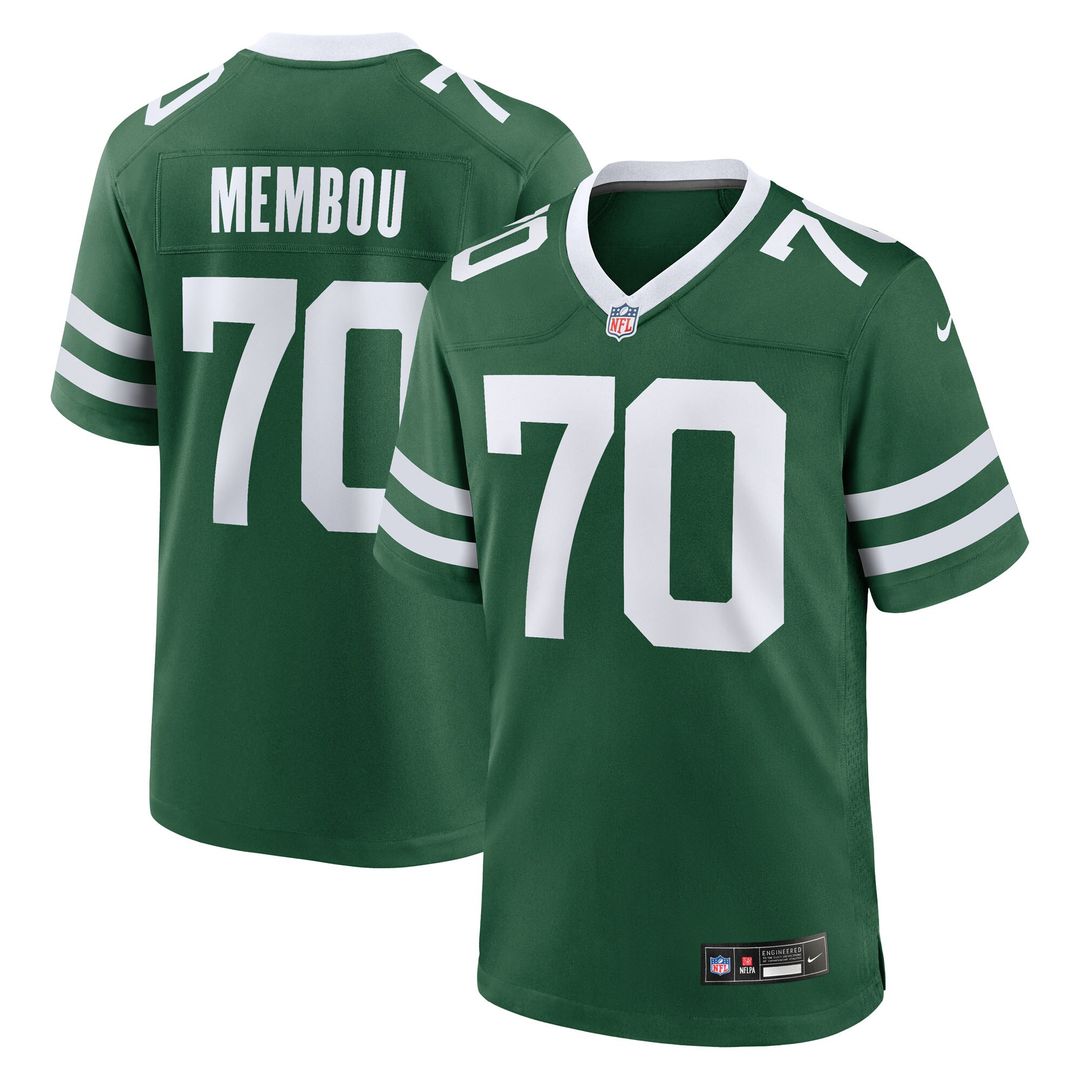 Armand Membou New York Jets Nike Team Game Jersey - Green Official NFL Team Apparel Football Fan Gear