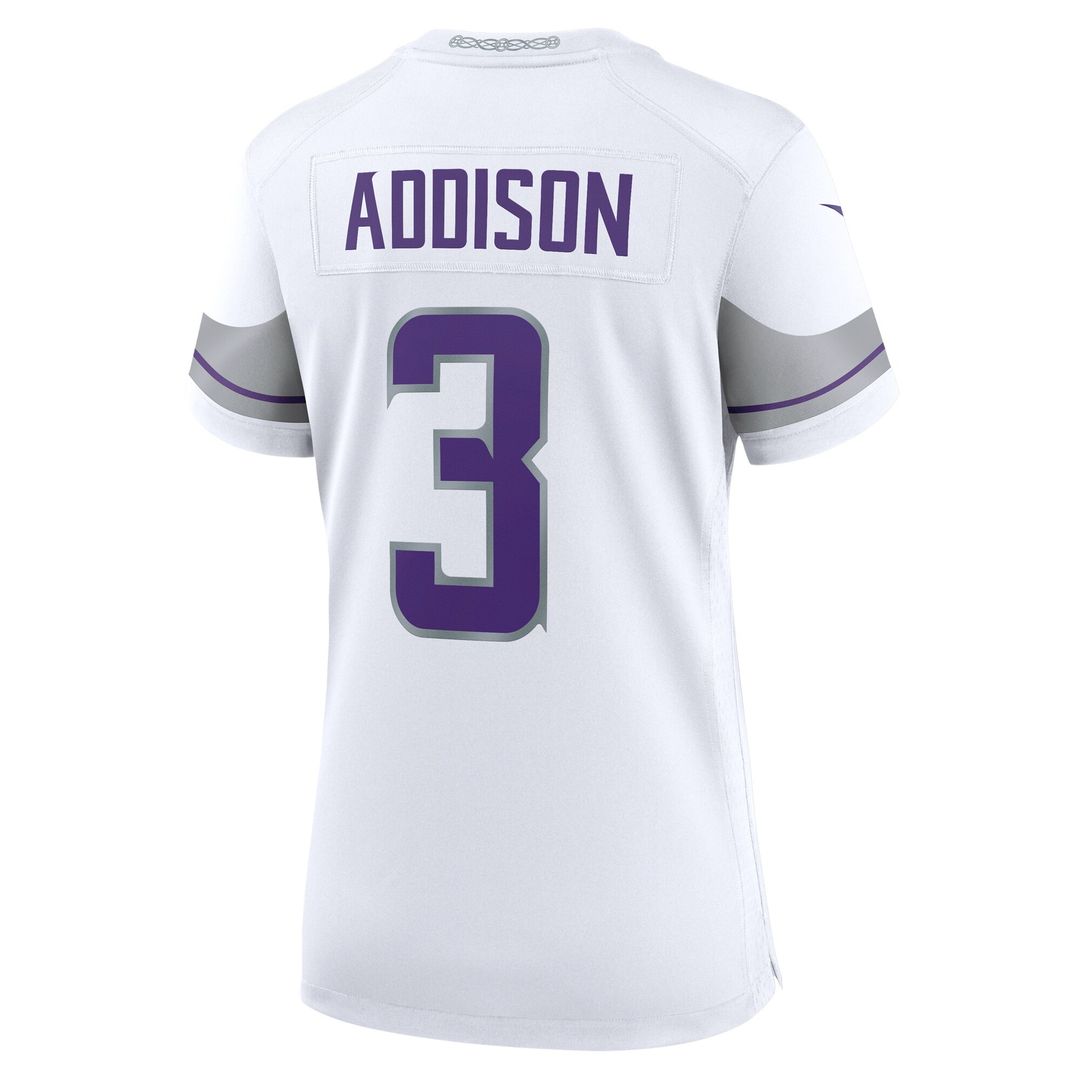 Jordan Addison Minnesota Vikings Nike Women's Alternate Game Player Jersey - White Official NFL Team Apparel Football Fan Gear