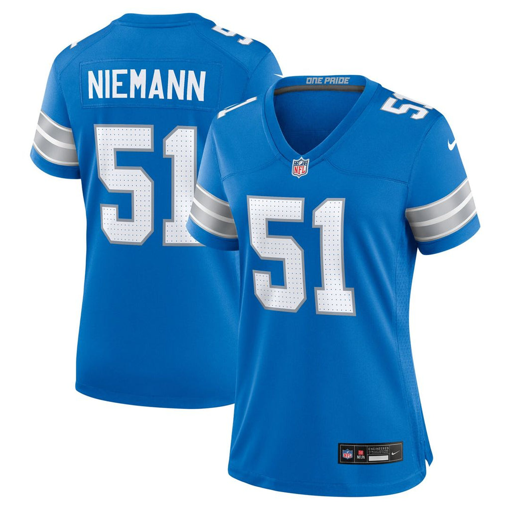 Ben Niemann Detroit Lions Nike Women's Team Game Jersey - Blue Official NFL Team Apparel Football Fan Gear