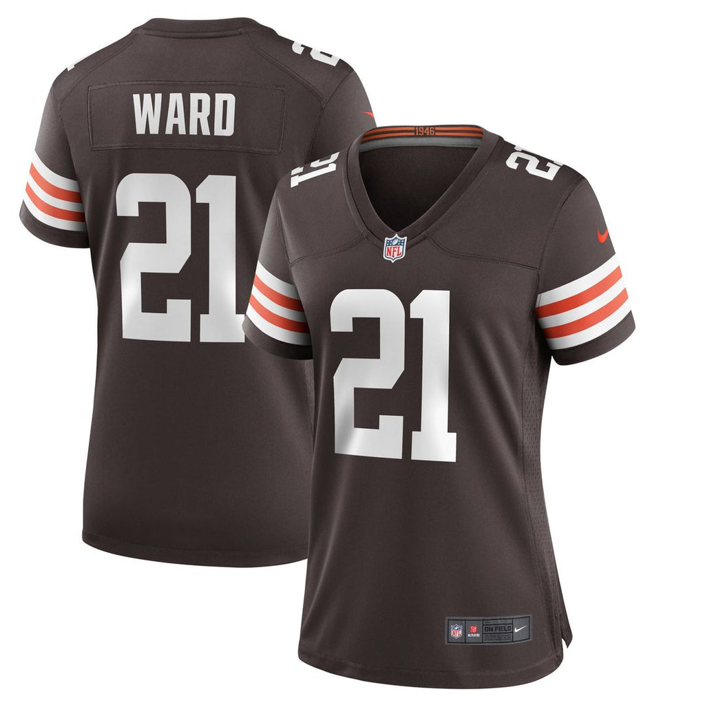Denzel Ward Cleveland Browns Nike Women's Player Game Jersey - Brown Official NFL Team Apparel Football Fan Gear