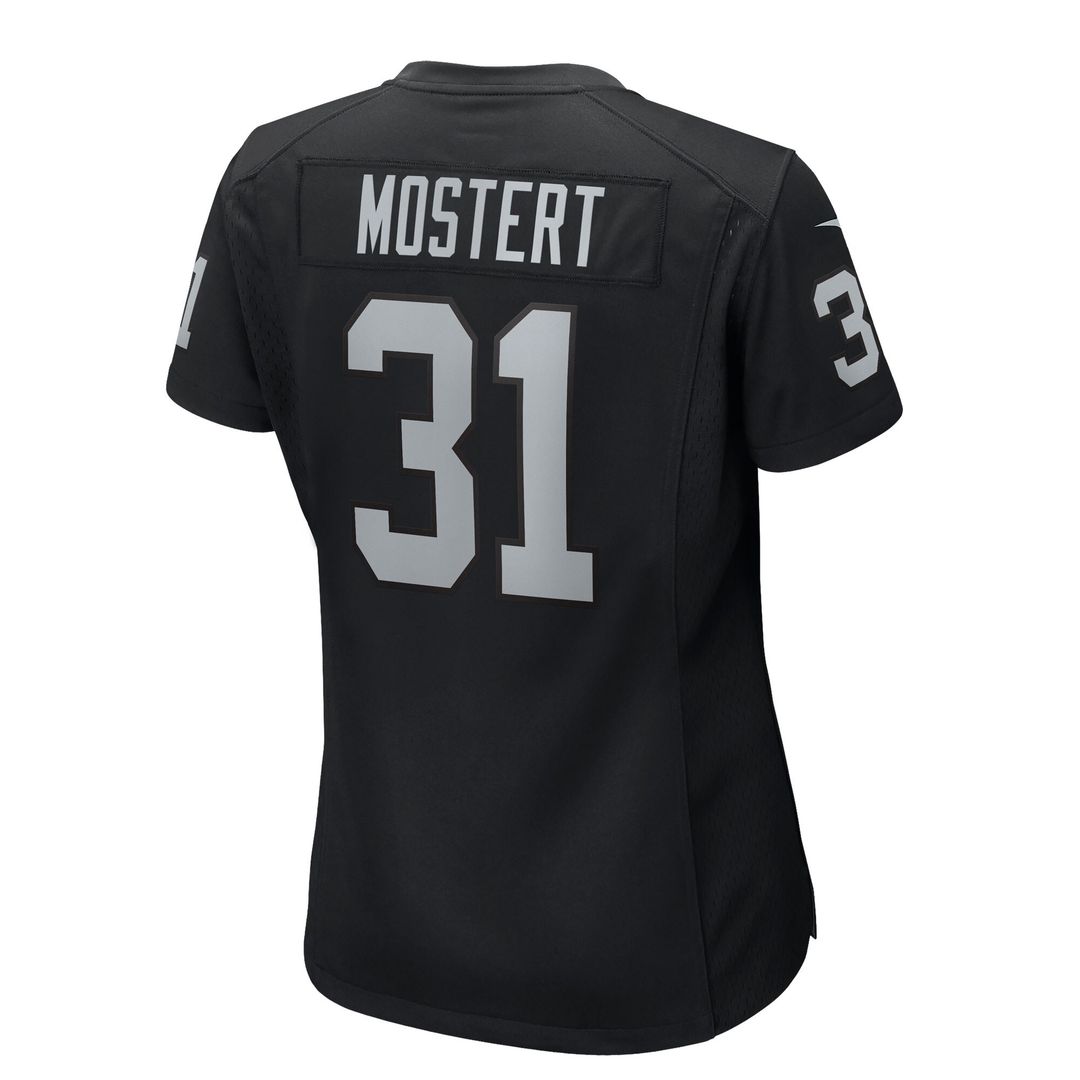 Raheem Mostert Las Vegas Raiders Nike Women's Team Game Jersey - Black Official NFL Team Apparel Football Fan Gear