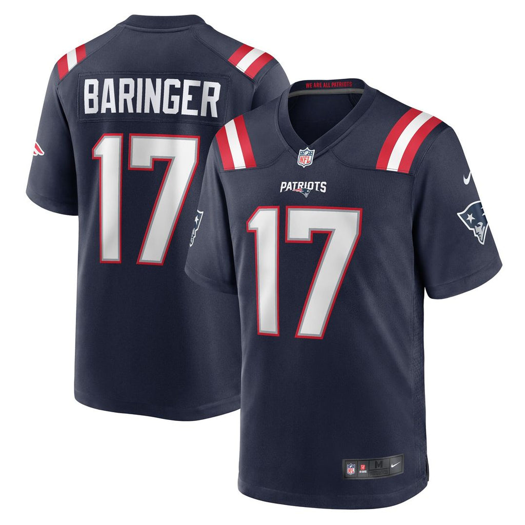 Bryce Baringer New England Patriots Nike Team Game Jersey - Navy Official NFL Team Apparel Football Fan Gear