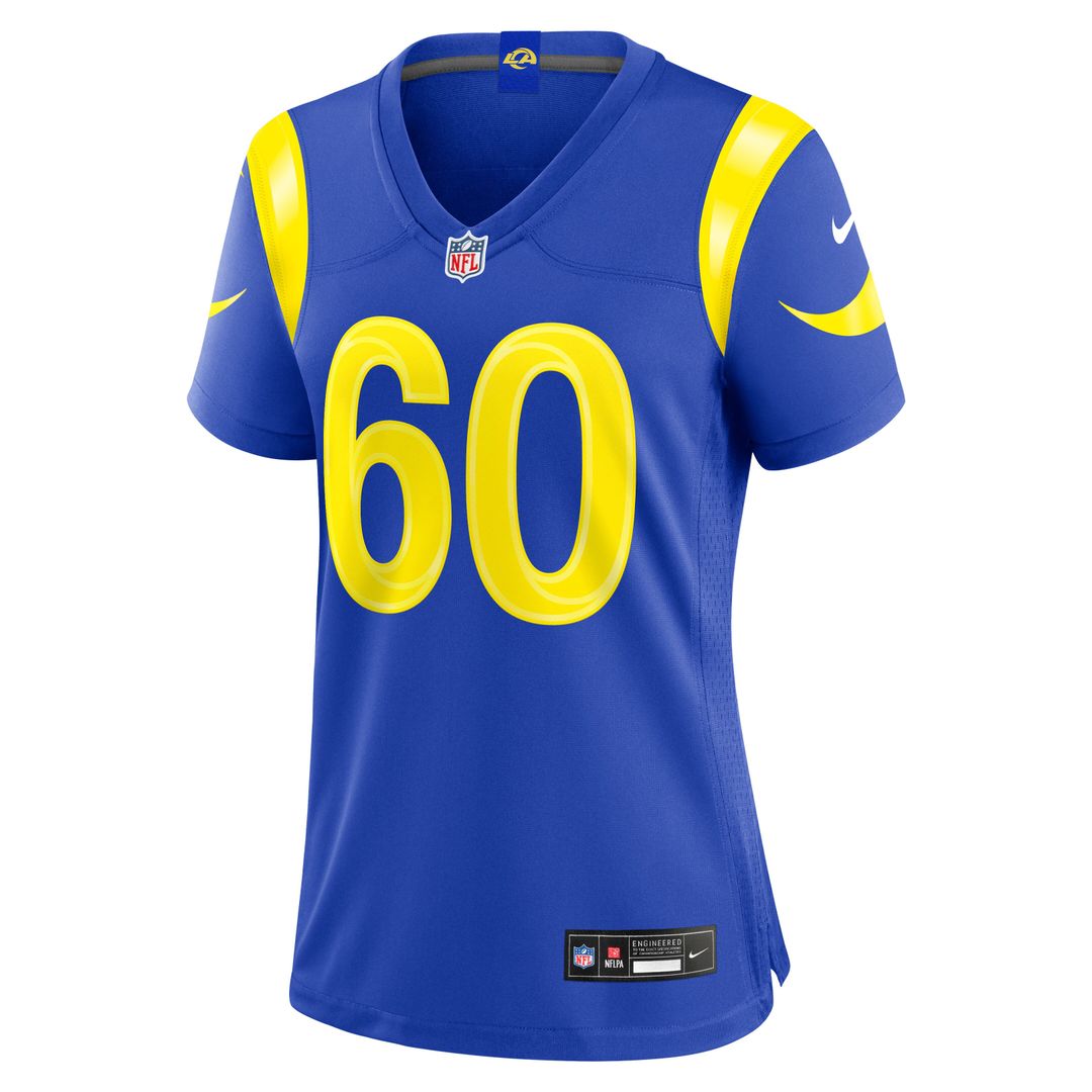 Wyatt Bowles Los Angeles Rams Nike Women's Team Game Jersey - Royal Official NFL Team Apparel Football Fan Gear