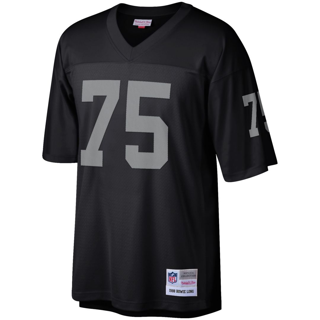 Howie Long Las Vegas Raiders Mitchell & Ness Retired Player Legacy Replica Jersey - Black Official NFL Team Apparel Football Fan Gear