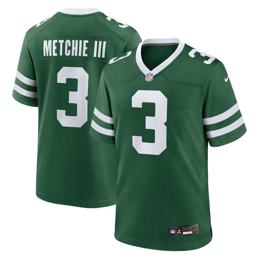 John Metchie III New York Jets Nike Team Game Jersey - Legacy Green Official NFL Team Apparel Football Fan Gear