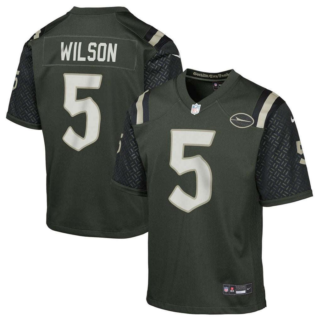 Garrett Wilson New York Jets Nike Youth 2025 Rivalries Collection Game Jersey - Gotham Green Official NFL Team Apparel Football Fan Gear