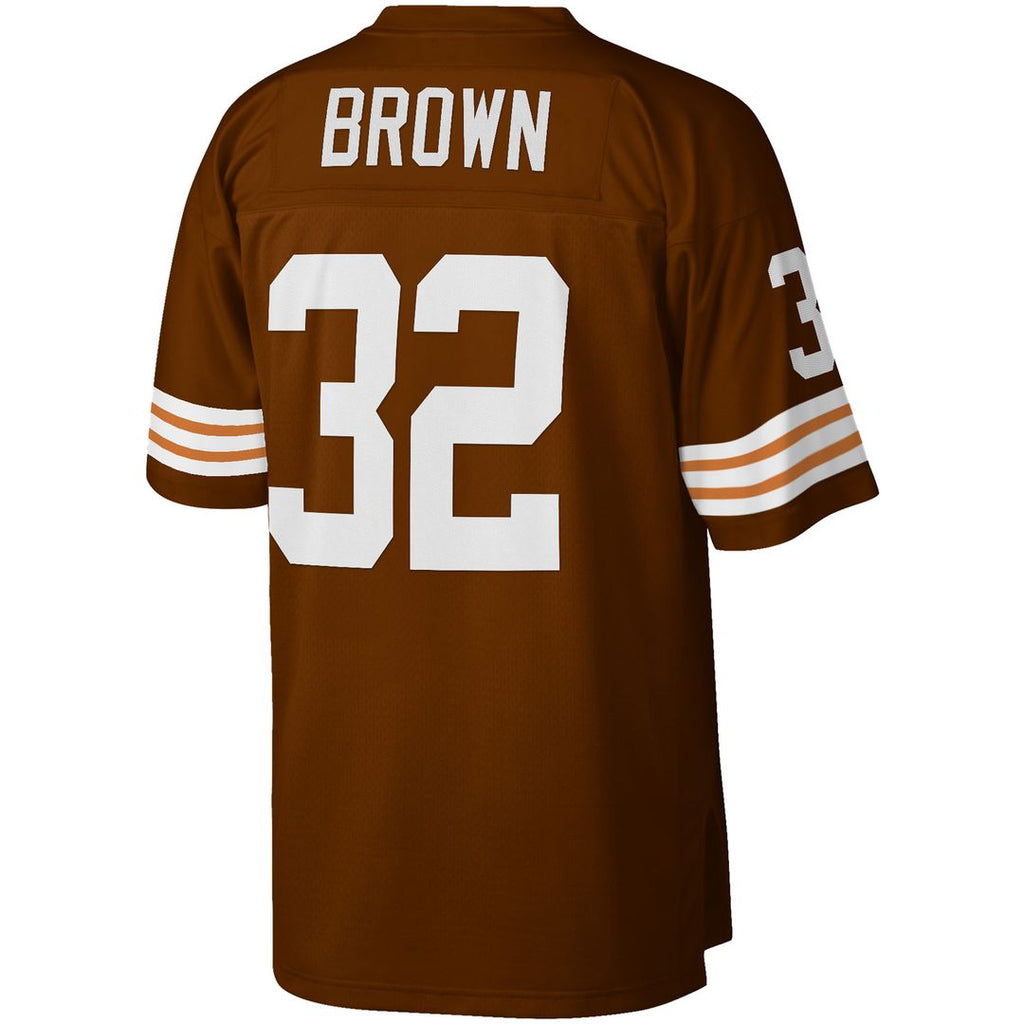 Jim Brown Cleveland Browns Mitchell & Ness Big & Tall 1963 Retired Player Replica Jersey - Brown Official NFL Team Apparel Football Fan Gear