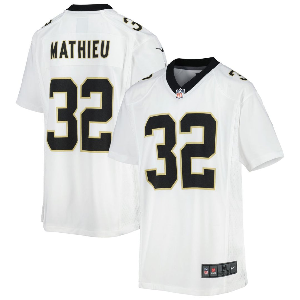 Tyrann Mathieu New Orleans Saints Nike Youth Game Jersey - White Official NFL Team Apparel Football Fan Gear