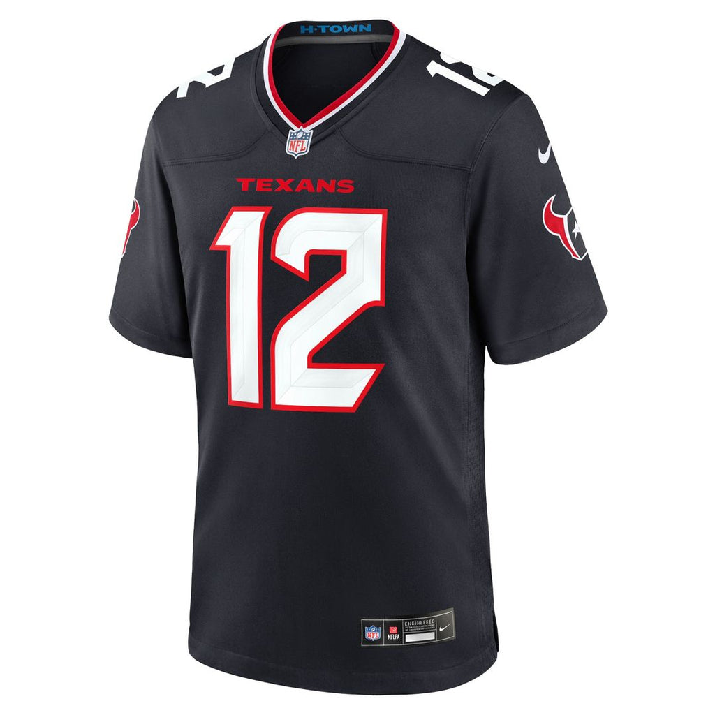 Nico Collins Houston Texans Nike Game Jersey - Navy Official NFL Team Apparel Football Fan Gear