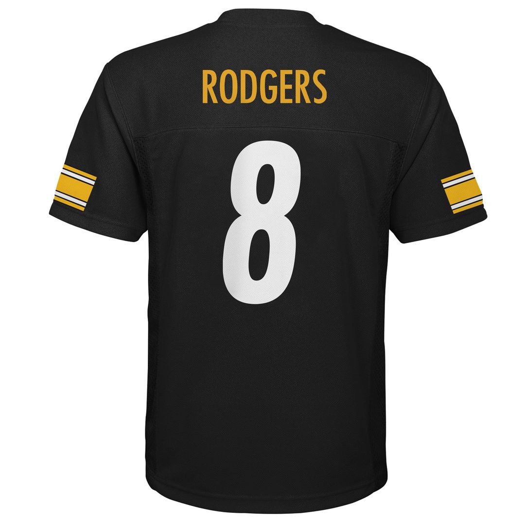 Aaron Rodgers Pittsburgh Steelers Outerstuff Preschool Replica Player Jersey - Black Official NFL Team Apparel Football Fan Gear