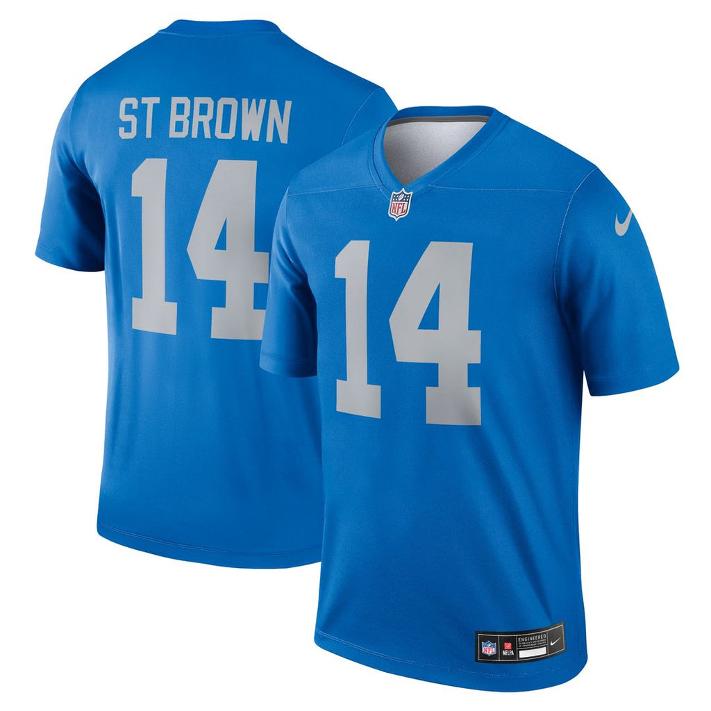 Amon-Ra St. Brown Detroit Lions Nike Legend Player Performance Top - Blue NFL Fan Gear Popular Style