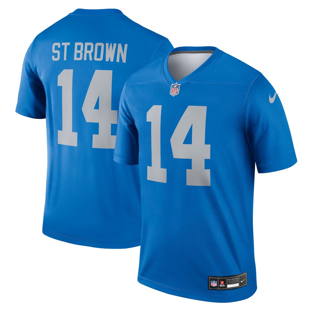 Amon-Ra St. Brown Detroit Lions Nike Legend Player Performance Top - Blue NFL Fan Gear Popular Style