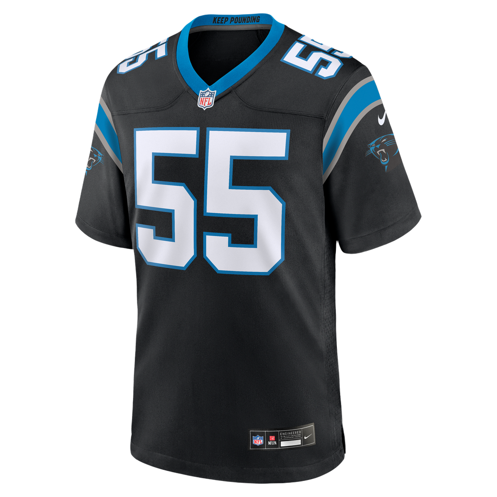 Devin Lloyd Carolina Panthers Nike Team Game Jersey - Black Official NFL Team Apparel Football Fan Gear