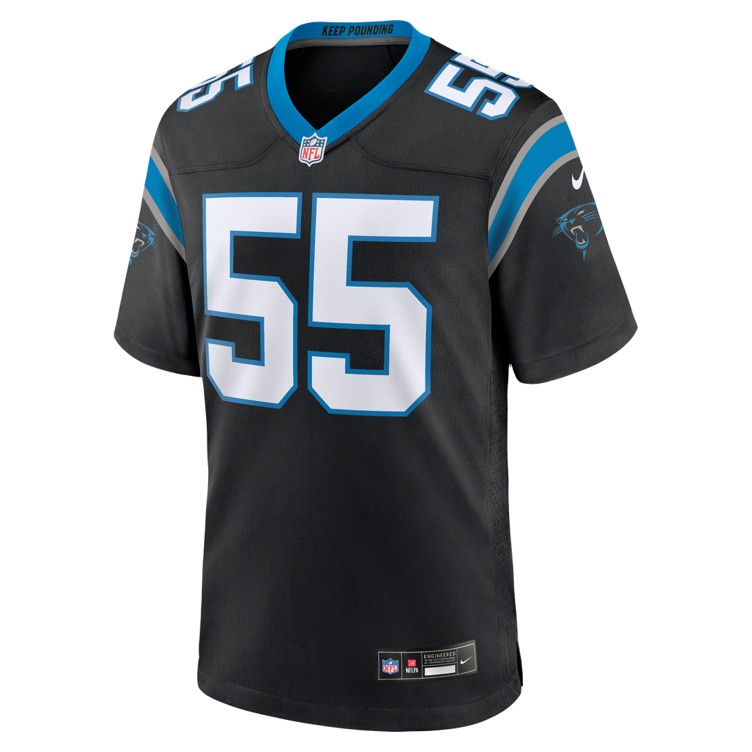Devin Lloyd Carolina Panthers Nike Team Game Jersey - Black Official NFL Team Apparel Football Fan Gear
