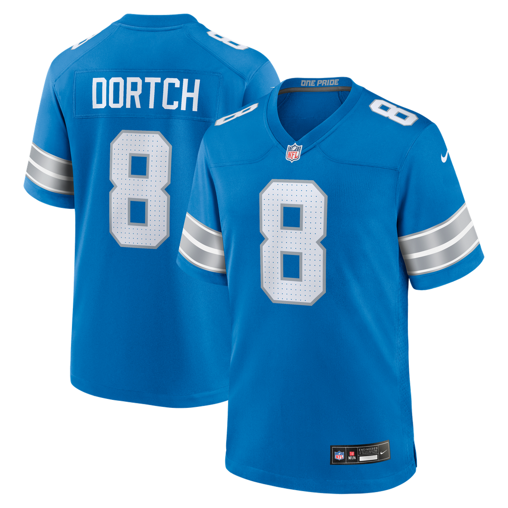 Greg Dortch Detroit Lions Nike Team Game Jersey - Blue Official NFL Team Apparel Football Fan Gear