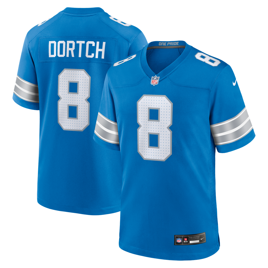 Greg Dortch Detroit Lions Nike Team Game Jersey - Blue Official NFL Team Apparel Football Fan Gear