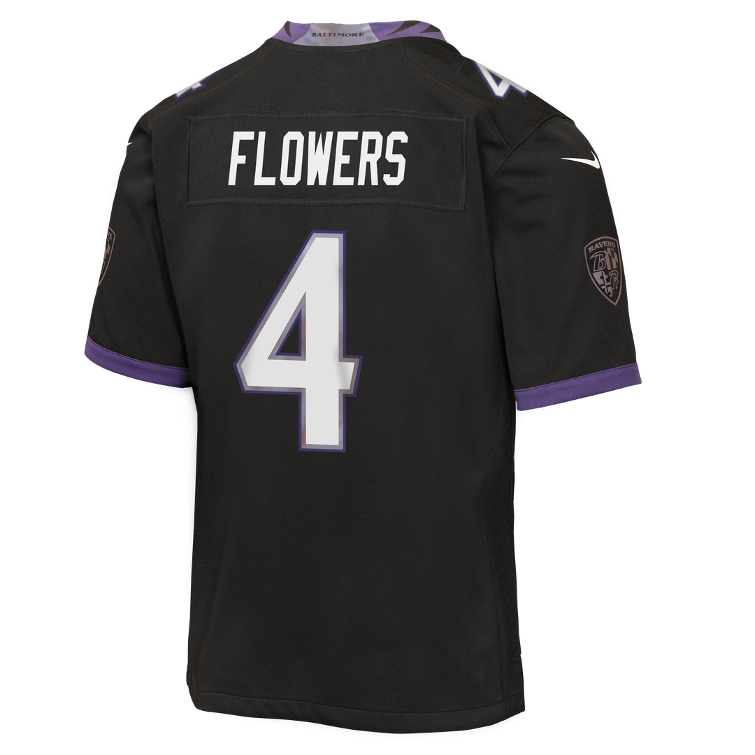 Zay Flowers Baltimore Ravens Nike Youth Game Jersey - Purple Official NFL Team Apparel Football Fan Gear
