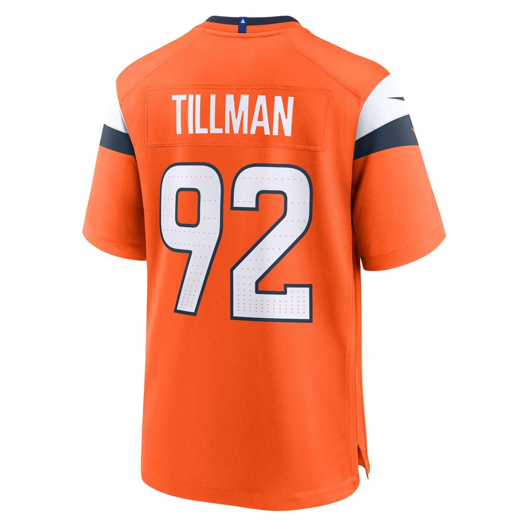 Dondrea Tillman Denver Broncos Nike Team Game Jersey - Orange Official NFL Team Apparel Football Fan Gear