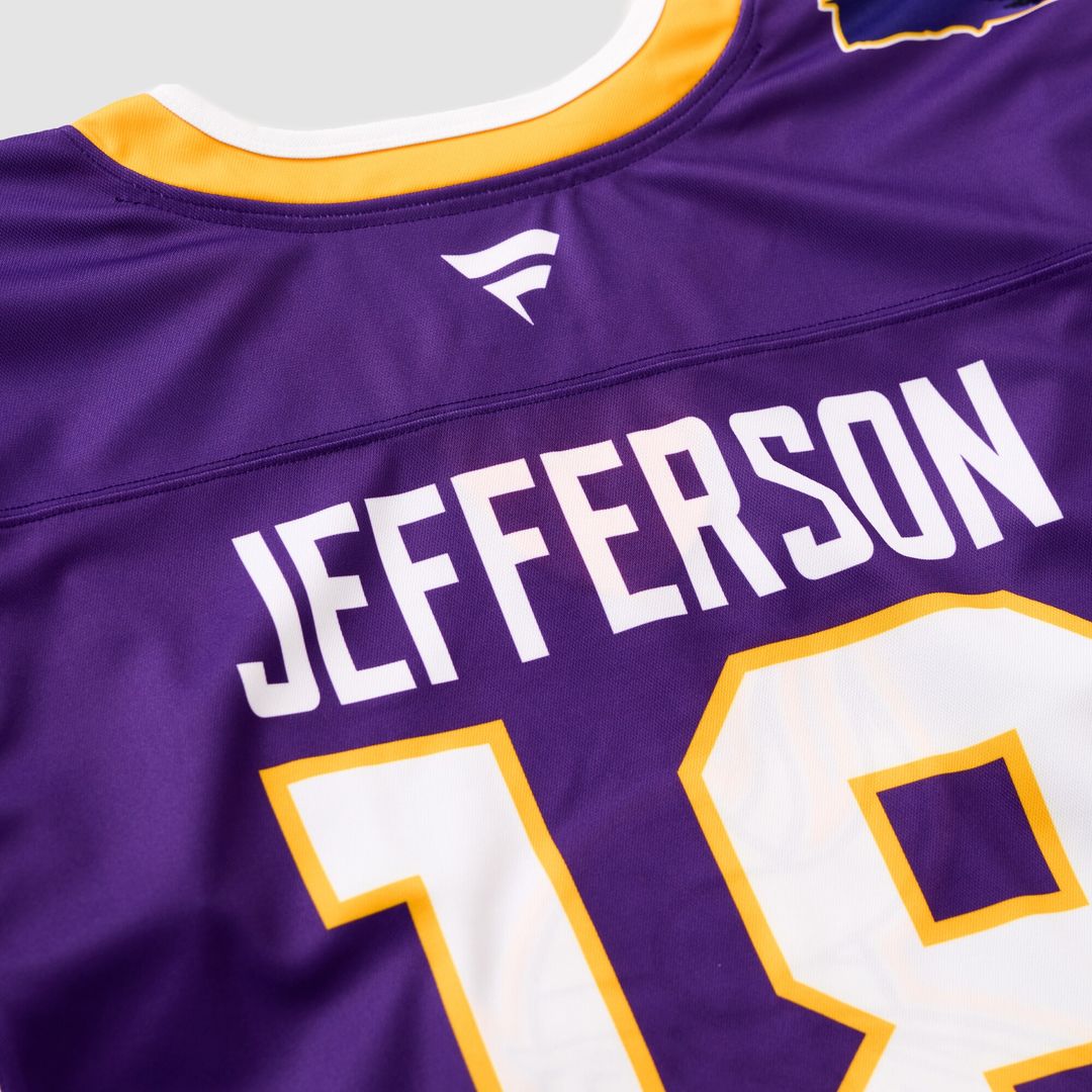 Justin Jefferson Minnesota Vikings Fanatics Hockey Jersey - Purple Official NFL Team Apparel Football Fan Gear