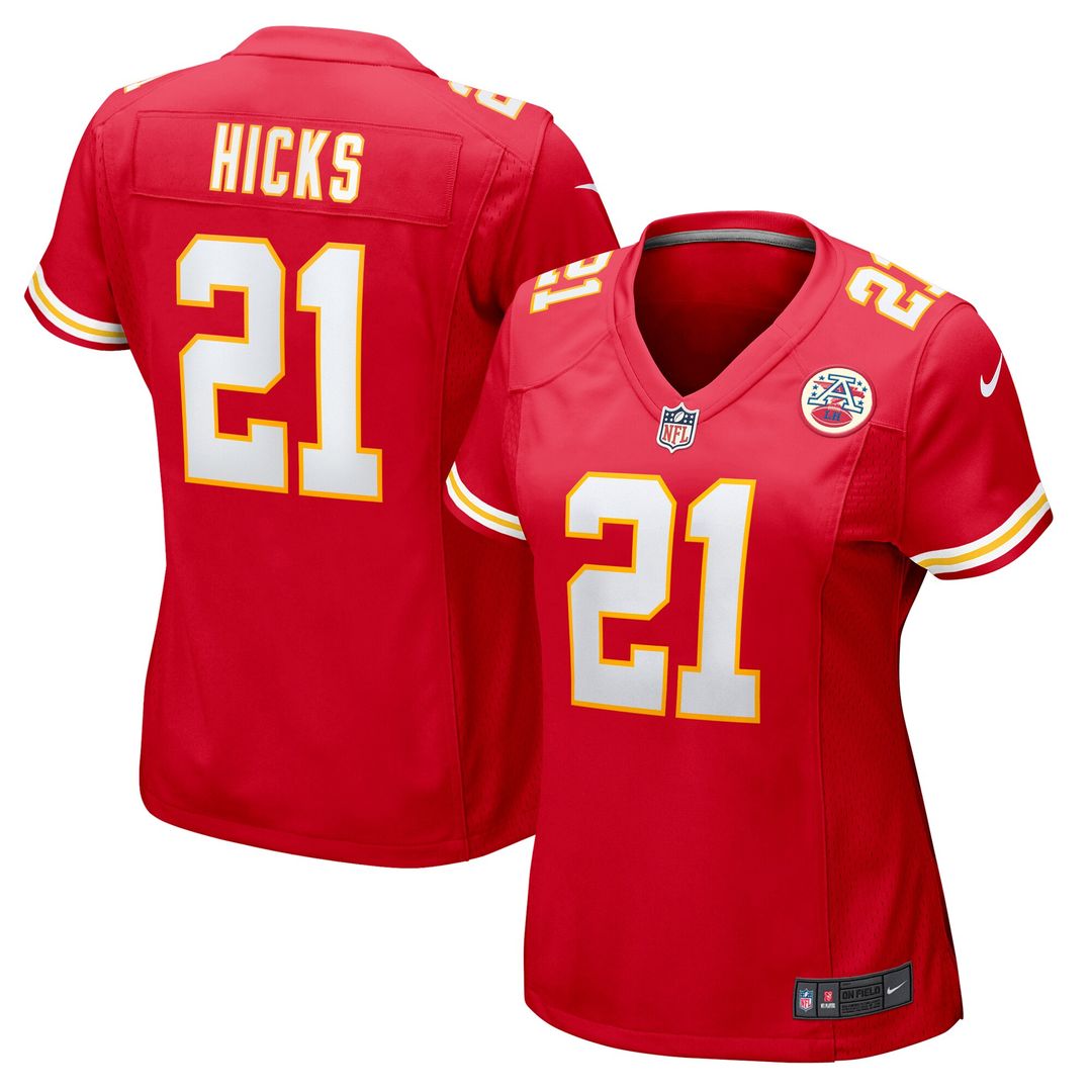 Jaden Hicks Kansas City Chiefs Nike Women's Game Jersey - Red Official NFL Team Apparel Football Fan Gear