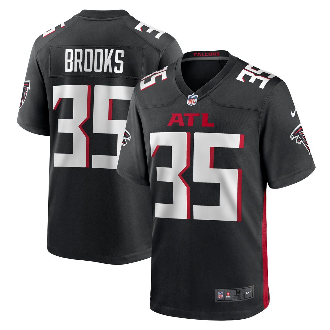 Natrone Brooks Atlanta Falcons Nike Team Game Jersey - Black Official NFL Team Apparel Football Fan Gear