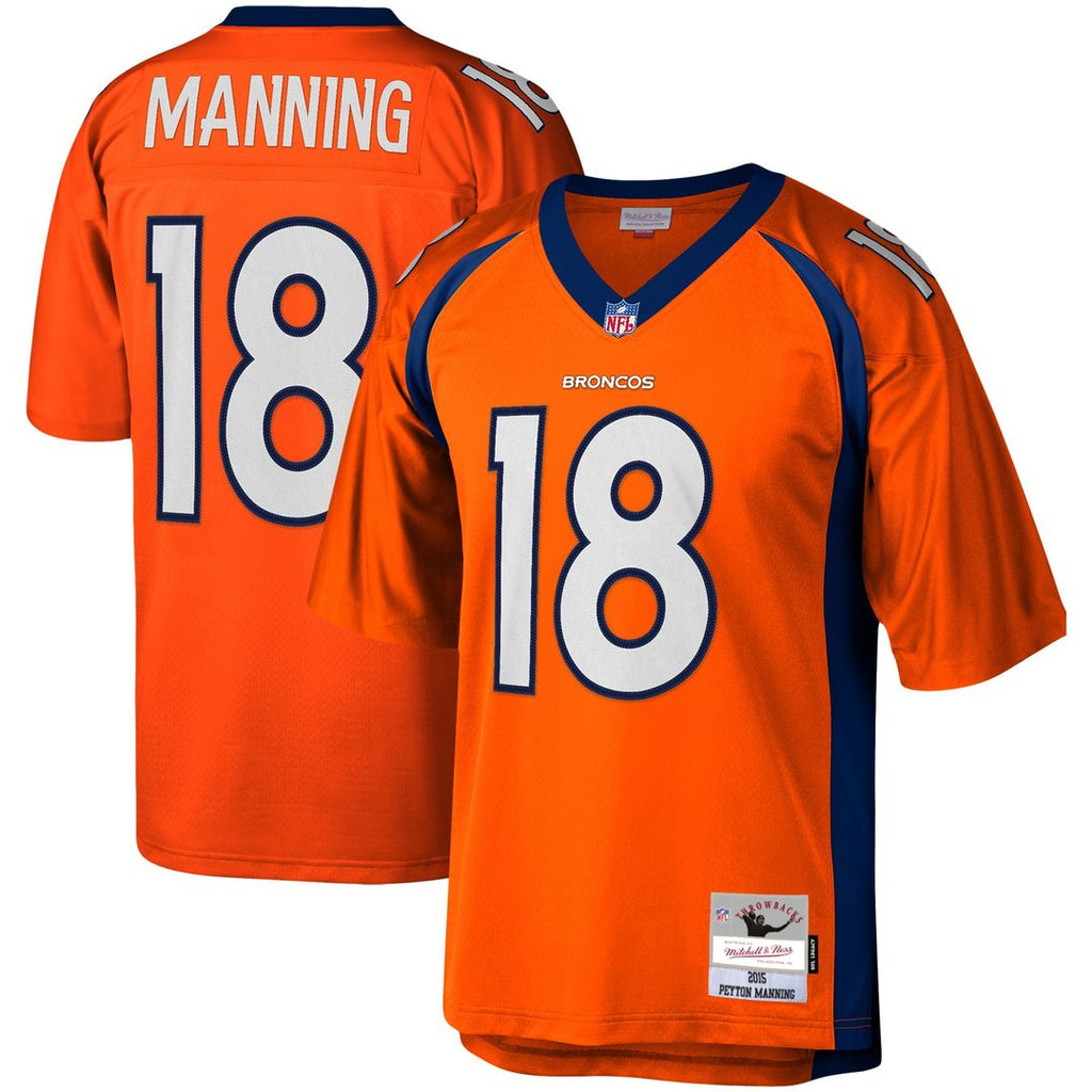 Peyton Manning Denver Broncos Mitchell & Ness Legacy Replica Jersey - Orange Official NFL Team Apparel Football Fan Gear