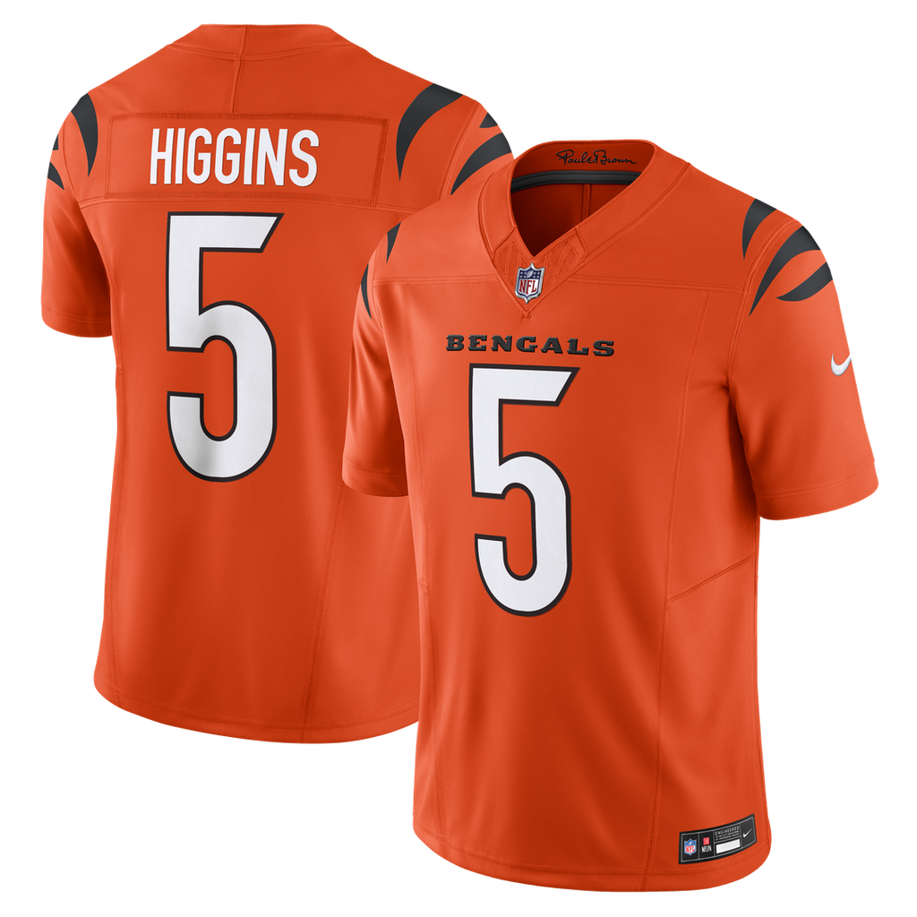 Tee Higgins Cincinnati Bengals Nike Vapor F.U.S.E. Limited Jersey - Orange Official NFL Team Apparel Football Fan Gear