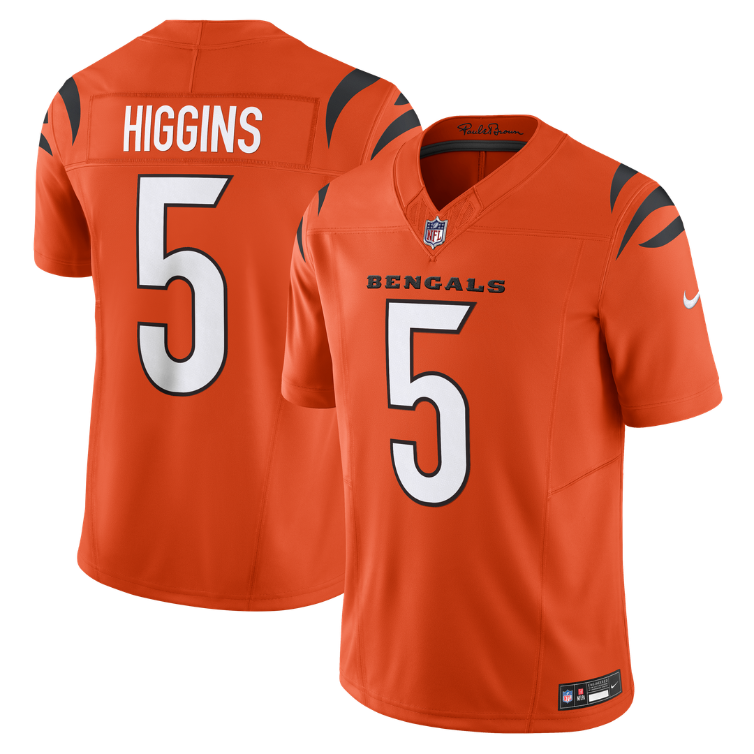 Tee Higgins Cincinnati Bengals Nike Vapor F.U.S.E. Limited Jersey - Orange Official NFL Team Apparel Football Fan Gear