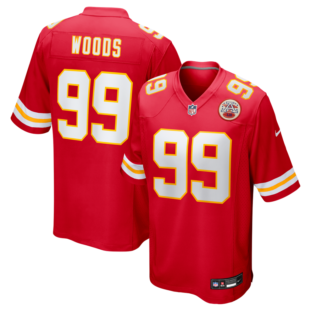 Peter Woods Kansas City Chiefs Nike 2026 NFL Draft First Round Pick No. 29 Team Game Jersey - Red Official NFL Team Apparel Football Fan Gear