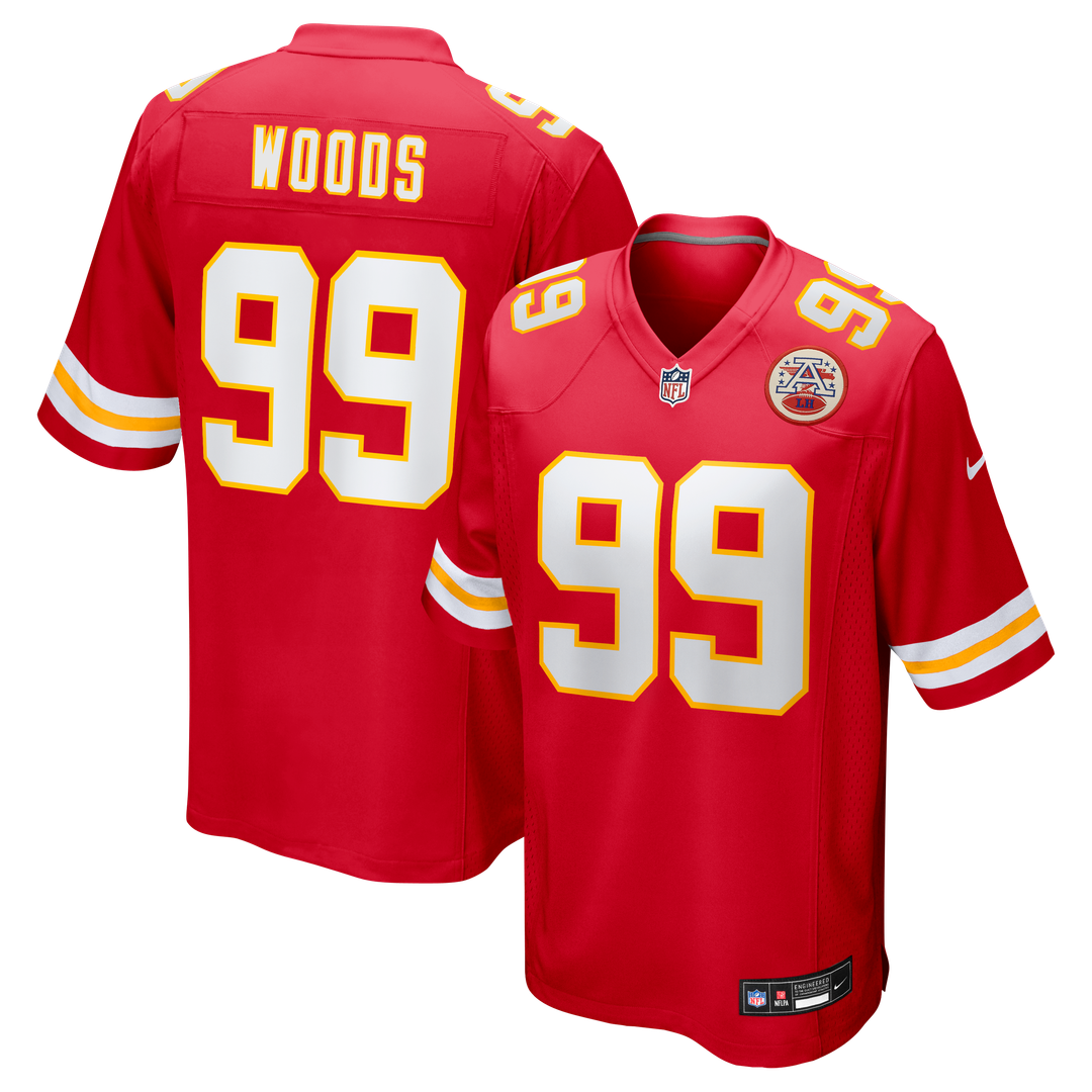 Peter Woods Kansas City Chiefs Nike 2026 NFL Draft First Round Pick No. 29 Team Game Jersey - Red Official NFL Team Apparel Football Fan Gear