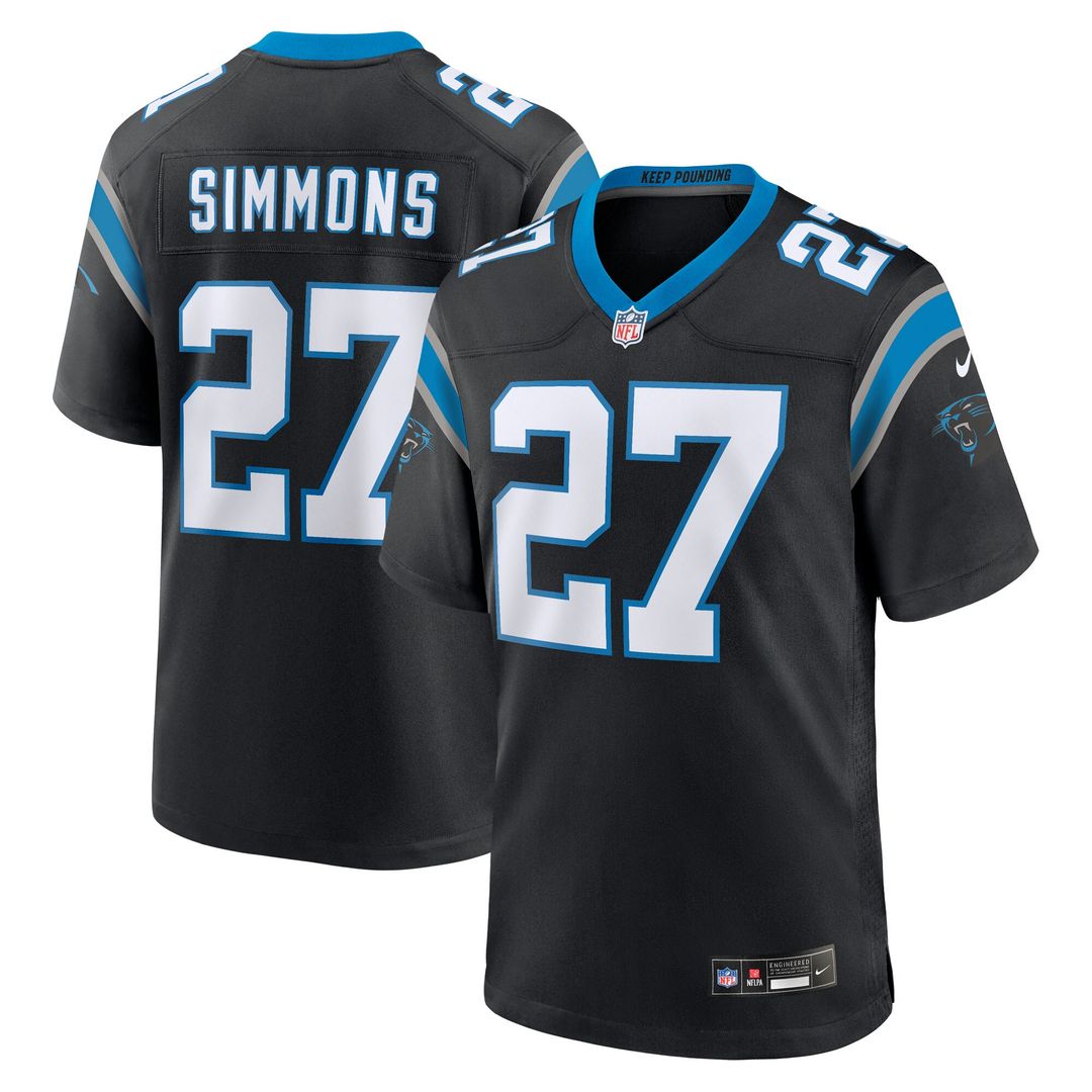 Isaiah Simmons Carolina Panthers Nike Team Game Jersey - Black Official NFL Team Apparel Football Fan Gear