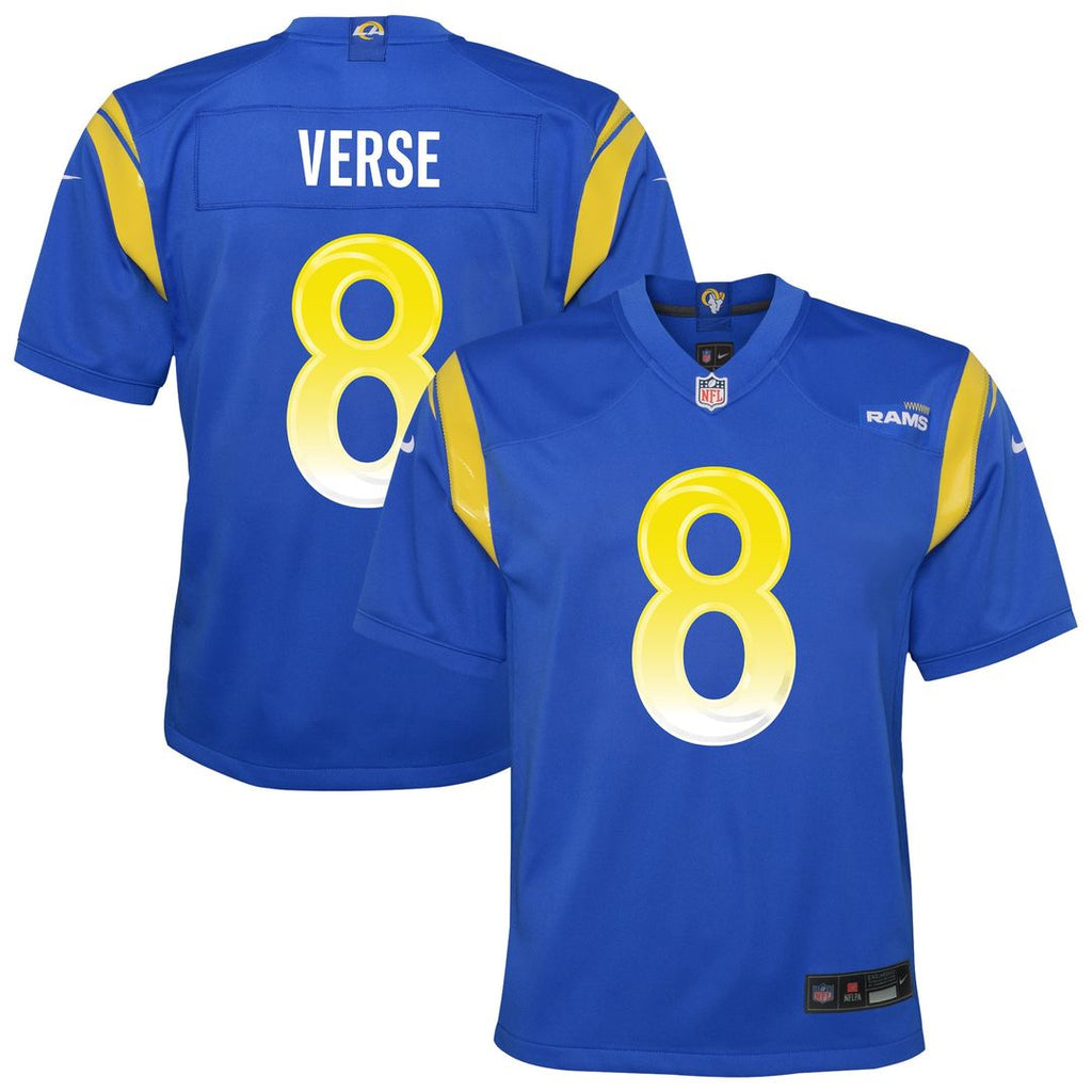 Jared Verse Los Angeles Rams Nike Youth Team Game Jersey - Royal Official NFL Team Apparel Football Fan Gear