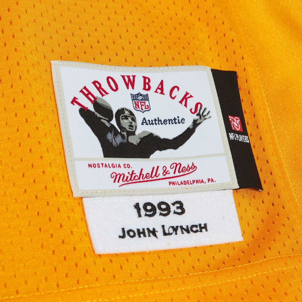 John Lynch Tampa Bay Buccaneers 1993 Mitchell & Ness Authentic Throwback Retired Player Jersey - Orange Official NFL Team Apparel Football Fan Gear