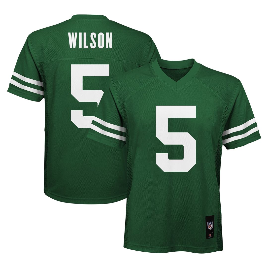 Garrett Wilson New York Jets Youth Replica Player Jersey - Legacy Green Official NFL Team Apparel Football Fan Gear