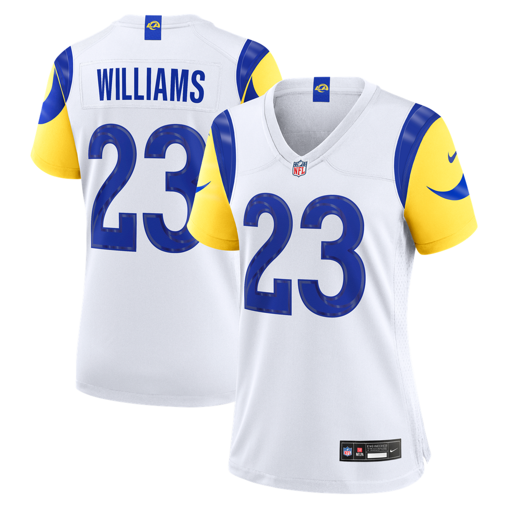 Kyren Williams Los Angeles Rams Nike Women's Game Jersey - White Official NFL Team Apparel Football Fan Gear