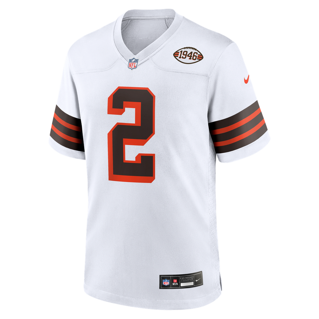 Shedeur Sanders Cleveland Browns Nike Alternate Game Jersey - White Official NFL Team Apparel Football Fan Gear
