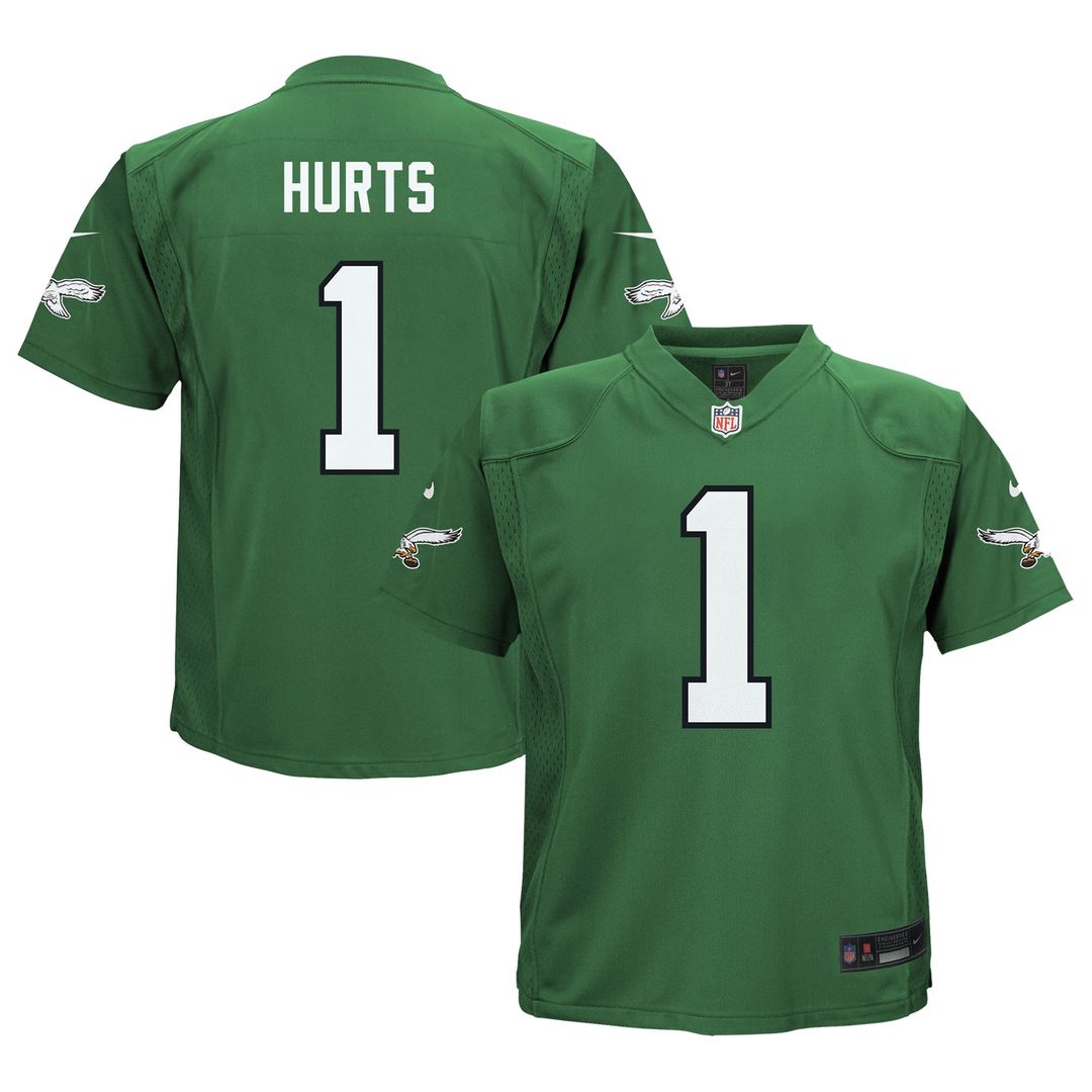 Jalen Hurts Philadelphia Eagles Nike Toddler Game Jersey - Kelly Green Official NFL Team Apparel Football Fan Gear
