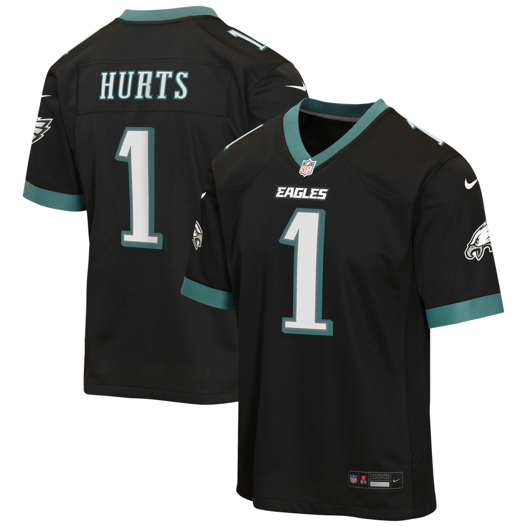 Jalen Hurts Philadelphia Eagles Nike Youth Alternate Game Jersey - Black Official NFL Team Apparel Football Fan Gear